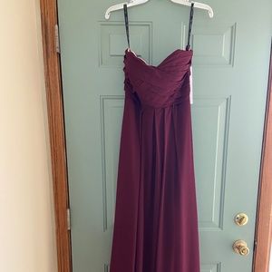 Wine Colored Bridesmaid Dress